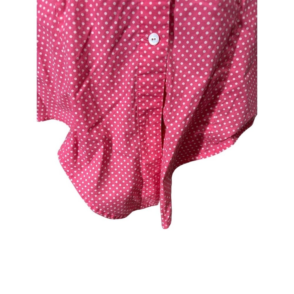 Rafaella Womens  Size 14 Pink & White Polka Dot Tie Waist Coquette Dainty - Picture 4 of 9